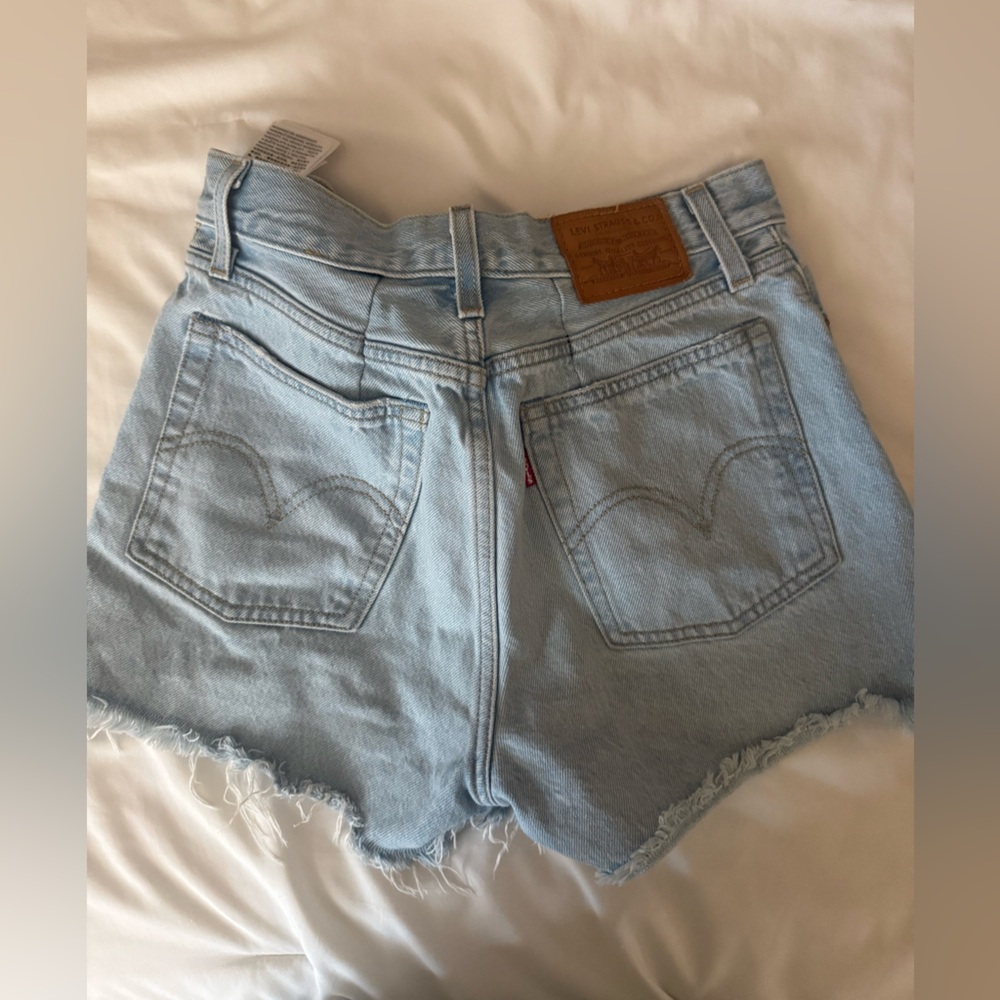 Levi's Sky Blue Denim Cutoff Shorts